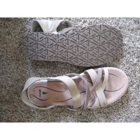Ahnu Women's Sandals in Cream and Brown - Picture 4 of 5